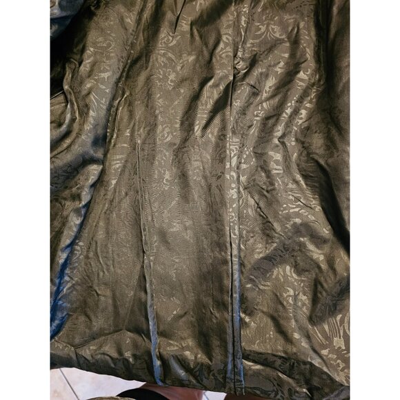 VTG Winlit Leather Trench Medium retro goth vamp 80s black - Picture 14 of 14